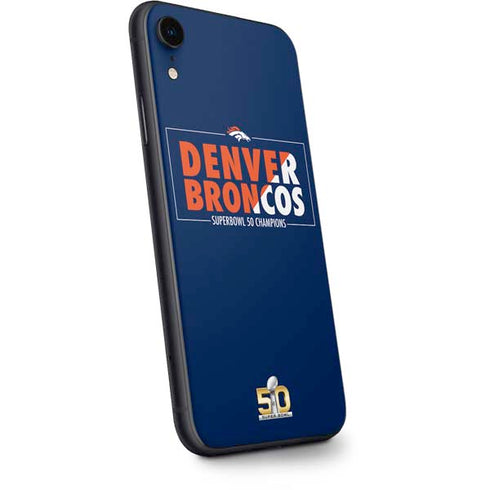 NFL Denver Broncos Super Bowl 50 Champions Bold iPhone XR Skin