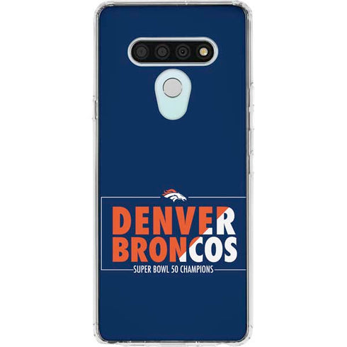 NFL Denver Broncos Super Bowl 50 Champions Bold LG Stylo 6 Clear Case
