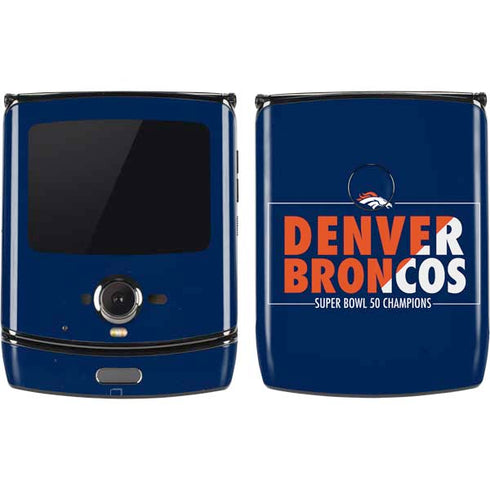 NFL Denver Broncos Super Bowl 50 Champions Bold Motorola RAZR Skin