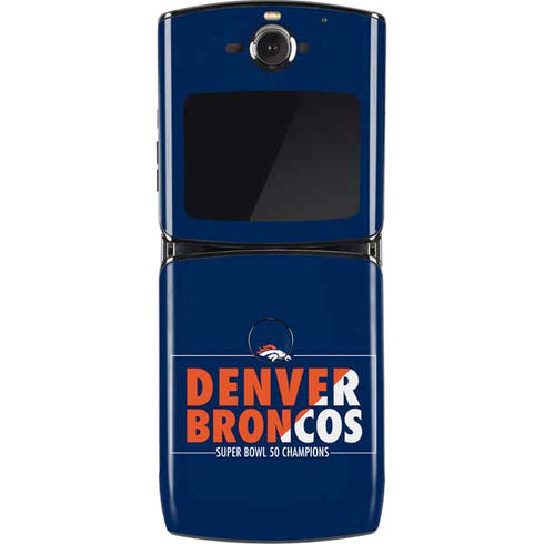 NFL Denver Broncos Super Bowl 50 Champions Bold Motorola RAZR Skin