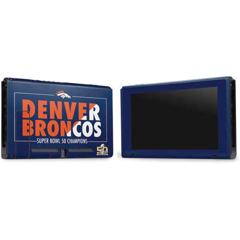 NFL Denver Broncos Super Bowl 50 Champions Bold Nintendo Switch Bundle Skin