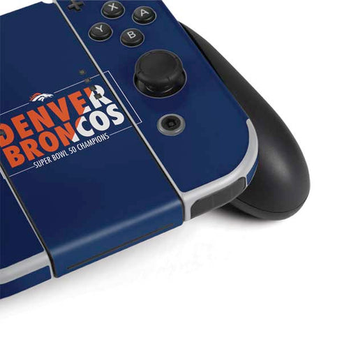 NFL Denver Broncos Super Bowl 50 Champions Bold Nintendo Switch OLED (2021) Skin