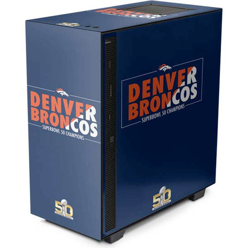 NFL Denver Broncos Super Bowl 50 Champions Bold NZXT H510 Compact ATX Mid-Tower Case Skin