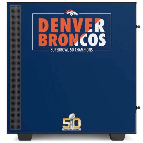 NFL Denver Broncos Super Bowl 50 Champions Bold NZXT H510 Compact ATX Mid-Tower Case Skin