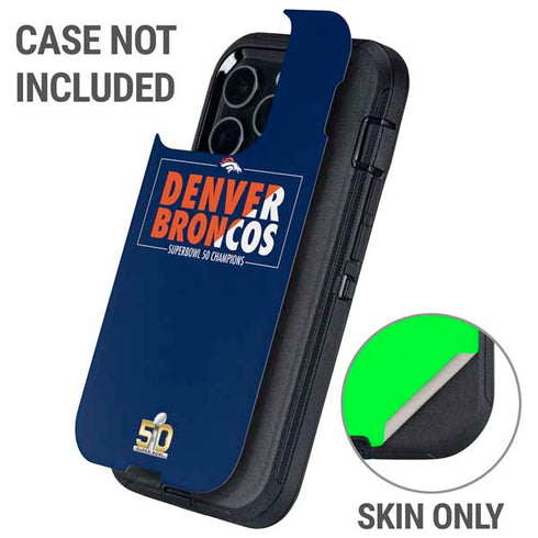 NFL Denver Broncos Super Bowl 50 Champions Bold Otterbox Defender iPhone Skin