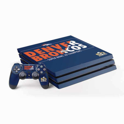 NFL Denver Broncos Super Bowl 50 Champions Bold PS4 Pro Bundle Skin