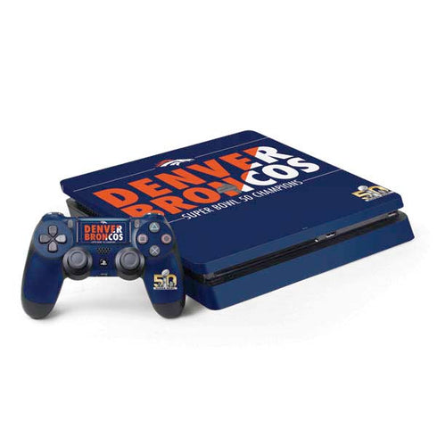 NFL Denver Broncos Super Bowl 50 Champions Bold PS4 Slim Bundle Skin
