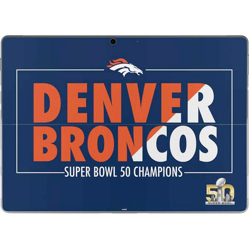 NFL Denver Broncos Super Bowl 50 Champions Bold Surface Pro 9 Skin