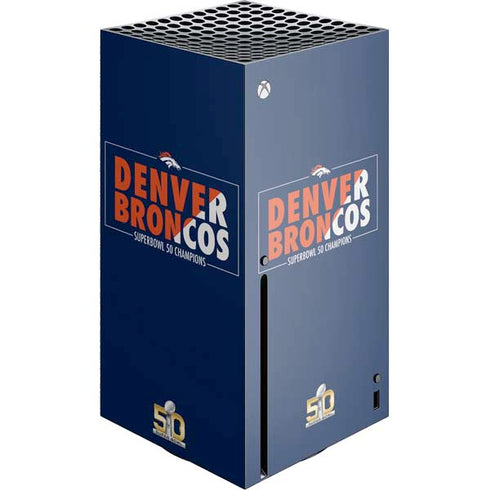 NFL Denver Broncos Super Bowl 50 Champions Bold Xbox Series X Console Skin