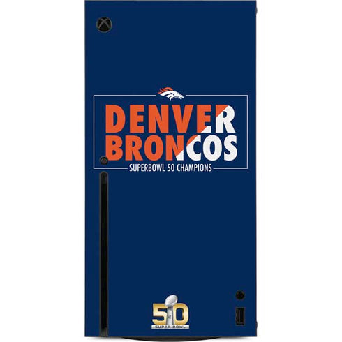 NFL Denver Broncos Super Bowl 50 Champions Bold Xbox Series X Console Skin