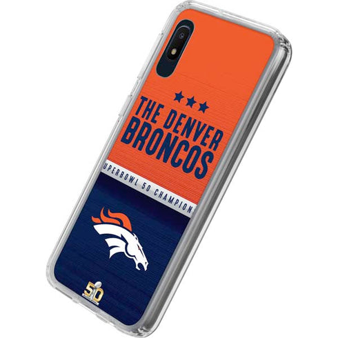 NFL Denver Broncos Super Bowl 50 Champions Galaxy A10e Clear Case