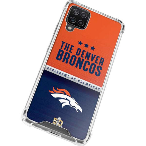 NFL Denver Broncos Super Bowl 50 Champions Galaxy A12 Clear Case