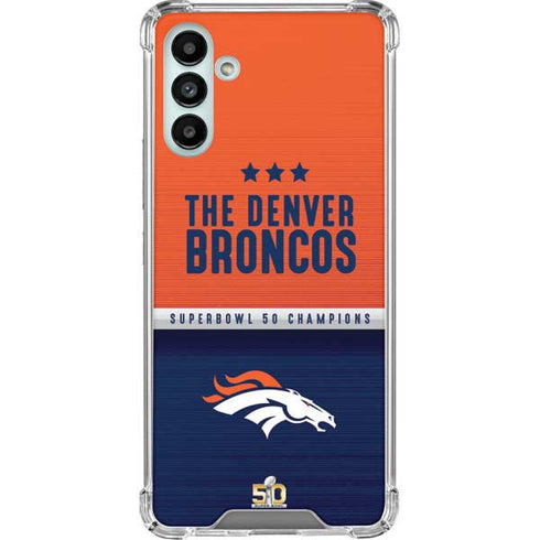 NFL Denver Broncos Super Bowl 50 Champions Galaxy A13 5G Clear Case