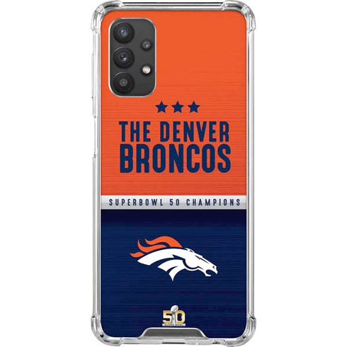 NFL Denver Broncos Super Bowl 50 Champions Galaxy A32 5G Clear Case