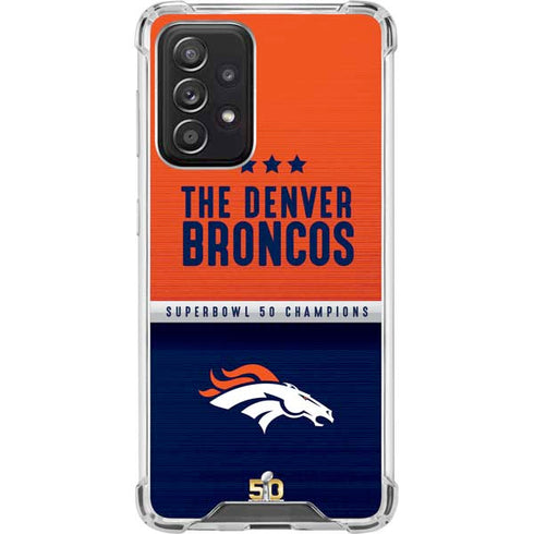 NFL Denver Broncos Super Bowl 50 Champions Galaxy A52 5G Clear Case