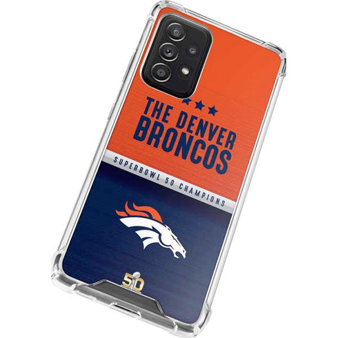 NFL Denver Broncos Super Bowl 50 Champions Galaxy A52 5G Clear Case