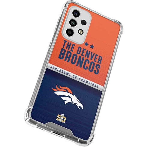 NFL Denver Broncos Super Bowl 50 Champions Galaxy A53 5G Clear Case