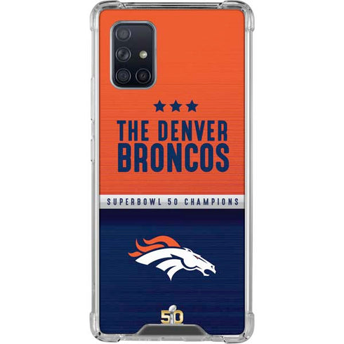 NFL Denver Broncos Super Bowl 50 Champions Galaxy A71 5G Clear Case