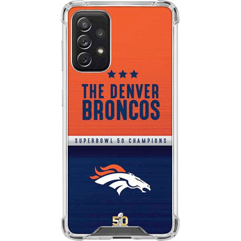 NFL Denver Broncos Super Bowl 50 Champions Galaxy A72 5G Clear Case