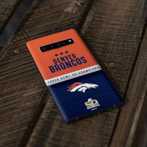 NFL Denver Broncos Super Bowl 50 Champions Galaxy S10 Plus Skin
