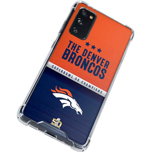 NFL Denver Broncos Super Bowl 50 Champions Galaxy S20 FE Clear Case