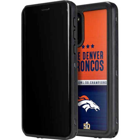NFL Denver Broncos Super Bowl 50 Champions Galaxy S20 Plus Waterproof Case