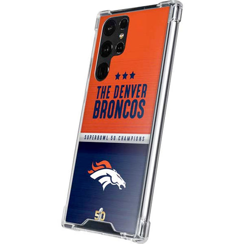 NFL Denver Broncos Super Bowl 50 Champions Galaxy S22 Ultra Clear Case