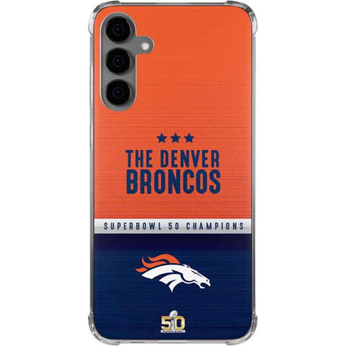 NFL Denver Broncos Super Bowl 50 Champions Galaxy S24 Plus Clear Case