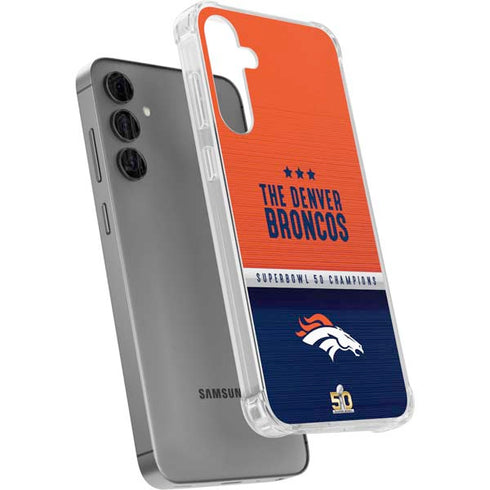 NFL Denver Broncos Super Bowl 50 Champions Galaxy S24 Plus Clear Case