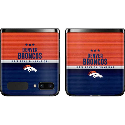 NFL Denver Broncos Super Bowl 50 Champions Galaxy Z Flip Skin