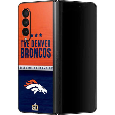 NFL Denver Broncos Super Bowl 50 Champions Galaxy Z Fold3 5G Skin
