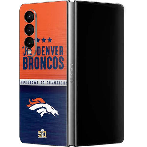 NFL Denver Broncos Super Bowl 50 Champions Galaxy Z Fold4 5G Skin