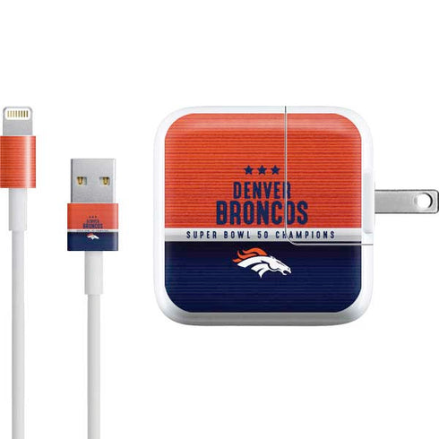 NFL Denver Broncos Super Bowl 50 Champions iPad Charger (10W USB) Skin