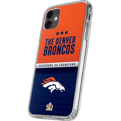 NFL Denver Broncos Super Bowl 50 Champions iPhone 11 Clear Case