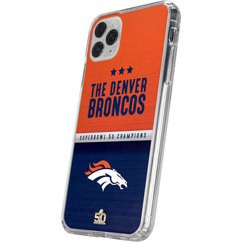 NFL Denver Broncos Super Bowl 50 Champions iPhone 11 Pro Clear Case