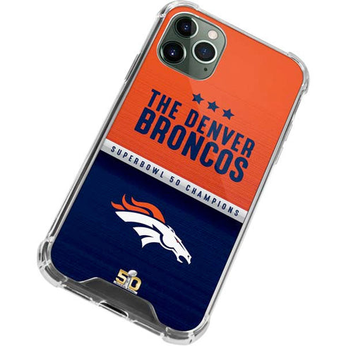 NFL Denver Broncos Super Bowl 50 Champions iPhone 11 Pro Max Clear Case