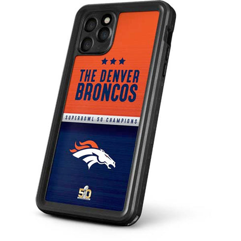 NFL Denver Broncos Super Bowl 50 Champions iPhone 11 Pro Max Waterproof Case