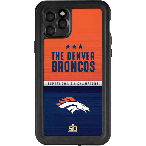 NFL Denver Broncos Super Bowl 50 Champions iPhone 11 Pro Waterproof Case