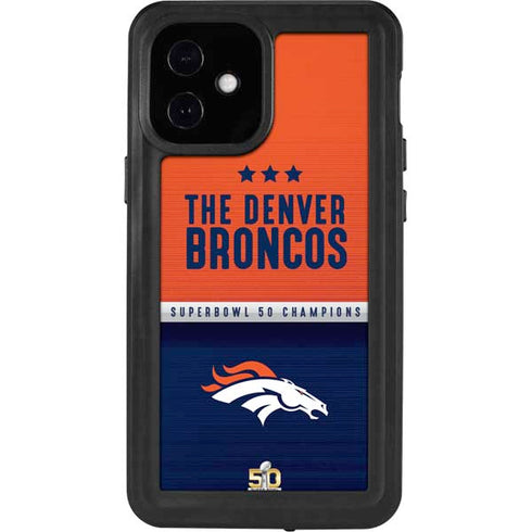NFL Denver Broncos Super Bowl 50 Champions iPhone 12 Mini Waterproof Case
