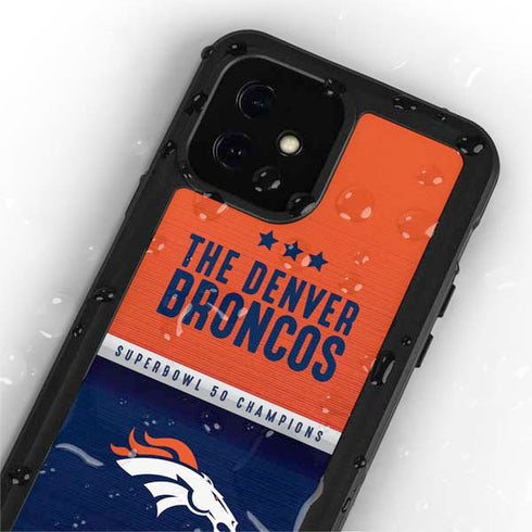 NFL Denver Broncos Super Bowl 50 Champions iPhone 12 Mini Waterproof Case