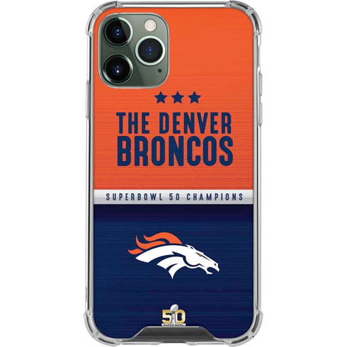 NFL Denver Broncos Super Bowl 50 Champions iPhone 12 Pro Max Clear Case