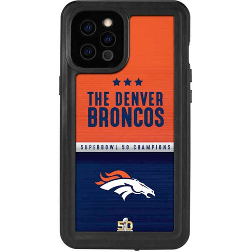 NFL Denver Broncos Super Bowl 50 Champions iPhone 12 Pro Max Waterproof Case