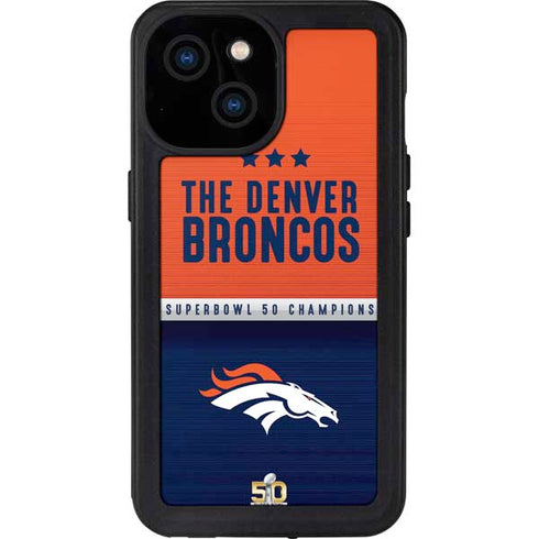 NFL Denver Broncos Super Bowl 50 Champions iPhone 13 Mini Waterproof Case
