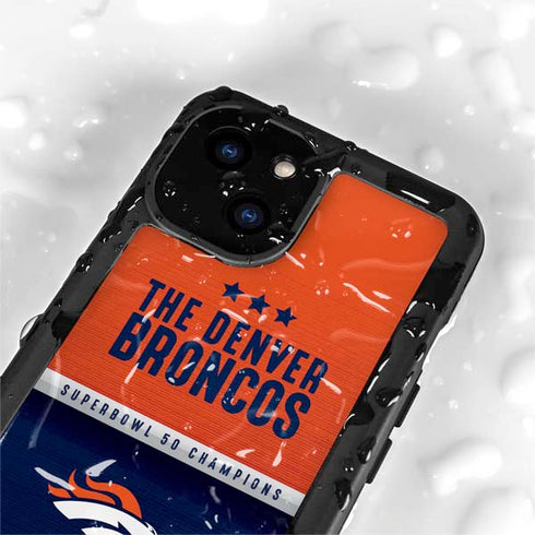 NFL Denver Broncos Super Bowl 50 Champions iPhone 13 Mini Waterproof Case