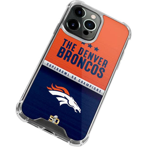 NFL Denver Broncos Super Bowl 50 Champions iPhone 13 Pro Clear Case