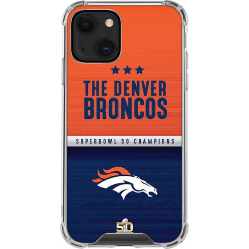 NFL Denver Broncos Super Bowl 50 Champions iPhone 14 Clear Case