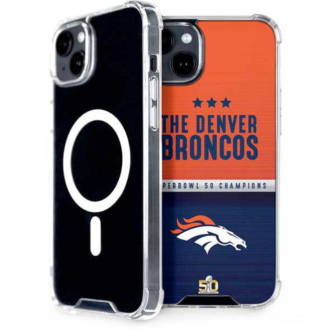 NFL Denver Broncos Super Bowl 50 Champions iPhone 15 Plus MagSafe Case
