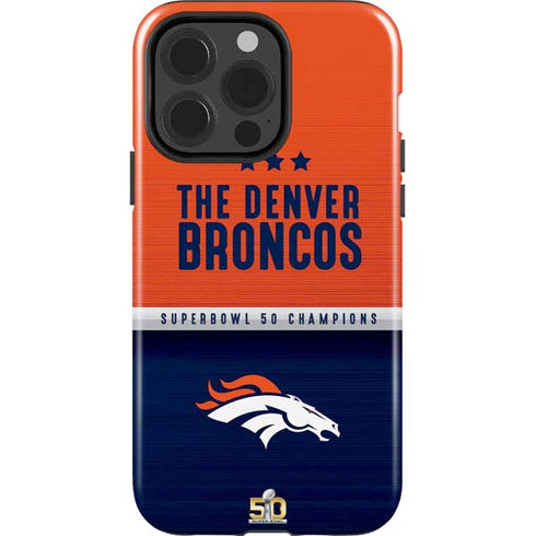 NFL Denver Broncos Super Bowl 50 Champions iPhone 14 Pro Impact Case