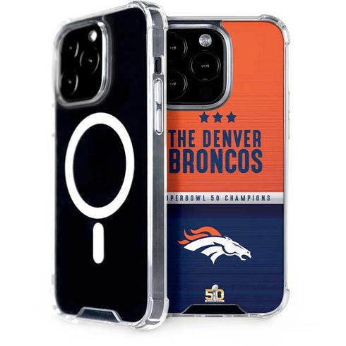 NFL Denver Broncos Super Bowl 50 Champions iPhone 15 Pro MagSafe Case