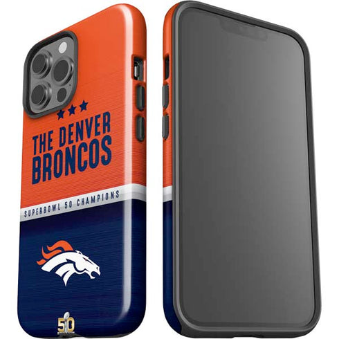 NFL Denver Broncos Super Bowl 50 Champions iPhone 15 Pro Max Impact Case